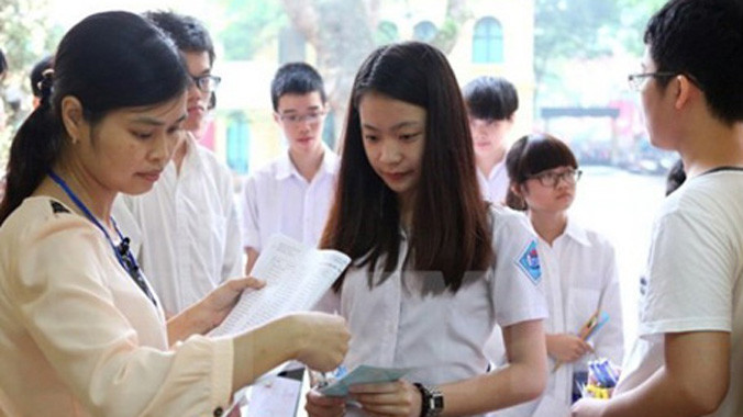 Thí sinh dự thi vào lớp 10 năm 2014. Ảnh: Quý Trung/TTXVN.