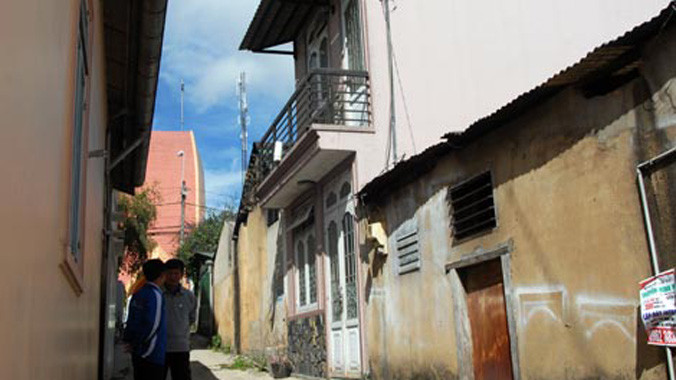 Căn nhà (2 tầng) nơi anh Phương tự tử.