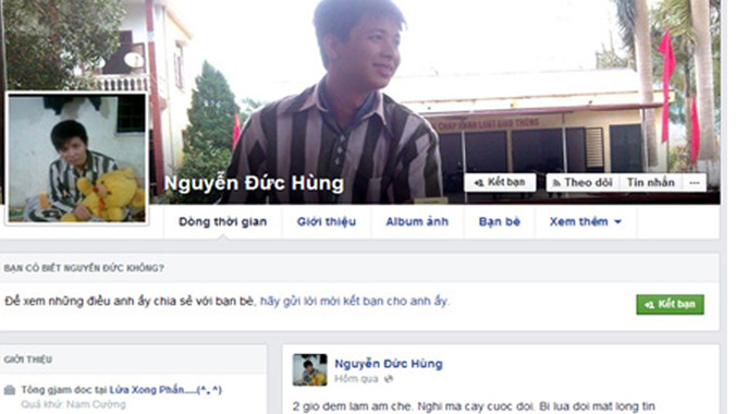 Hình ảnh được đăng tải trên trang Facebook của Nguyễn Đức Hùng