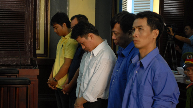 Các bị cáo tại tòa