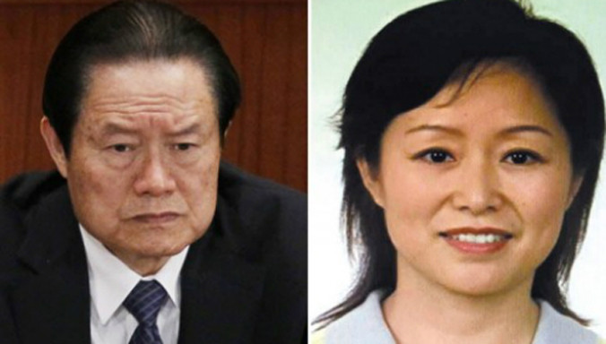 Lý Hiểu Mai (phải) được cho là tình nhân của Chu Vĩnh Khang. Ảnh: SCMP.