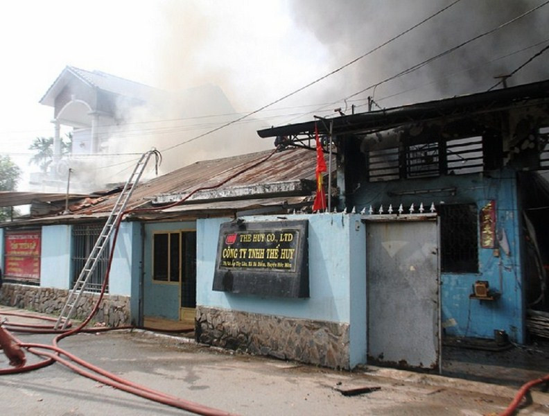 Hiện trường vụ cháy.