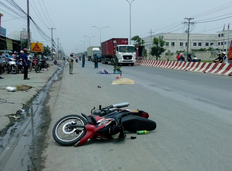 Hiện trường vụ tai nạn.