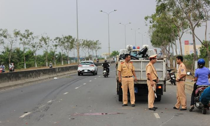 Hiện trường xảy ra vụ tai nạn. 