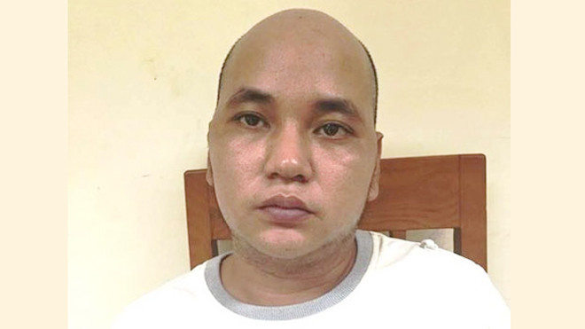 Đối tượng Hùng tại cơ quan điều tra