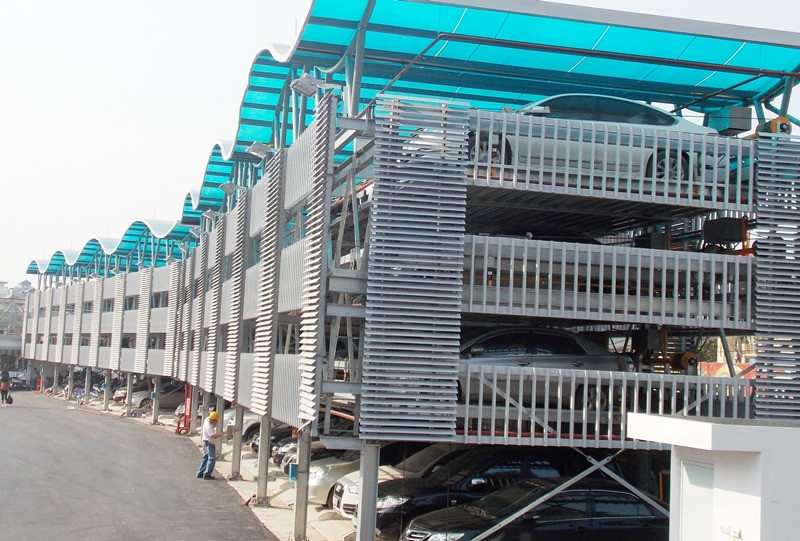 Bãi đỗ xe theo công nghệ lắp ghép tại Hà Nội.