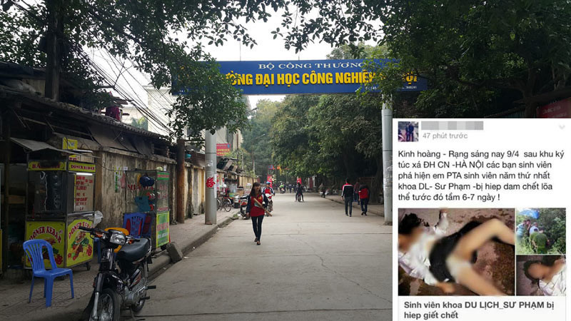 Thông tin trên Facebook và khu B - ĐH công nghiệp HN.