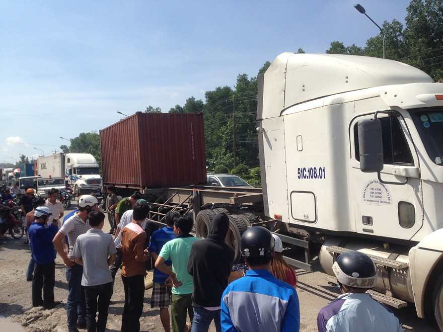 Hiện trường vụ tai nạn.