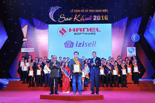 Giải pháp iZiSell nhận giải thưởng Sao Khuê 2016.