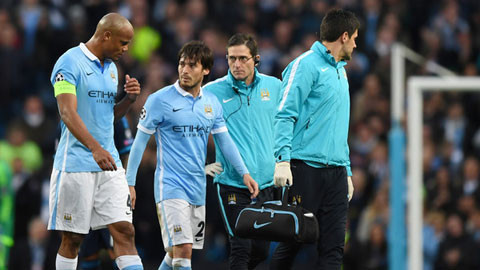 David Silva lỡ trận lượt về với Real vì chấn thương