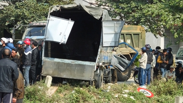 Hiện trường vụ tai nạn.