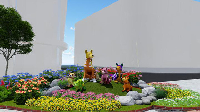 Linh vật đường hoa Nguyễn Huệ 2018 lấy cảm hứng từ chó Phú Quốc