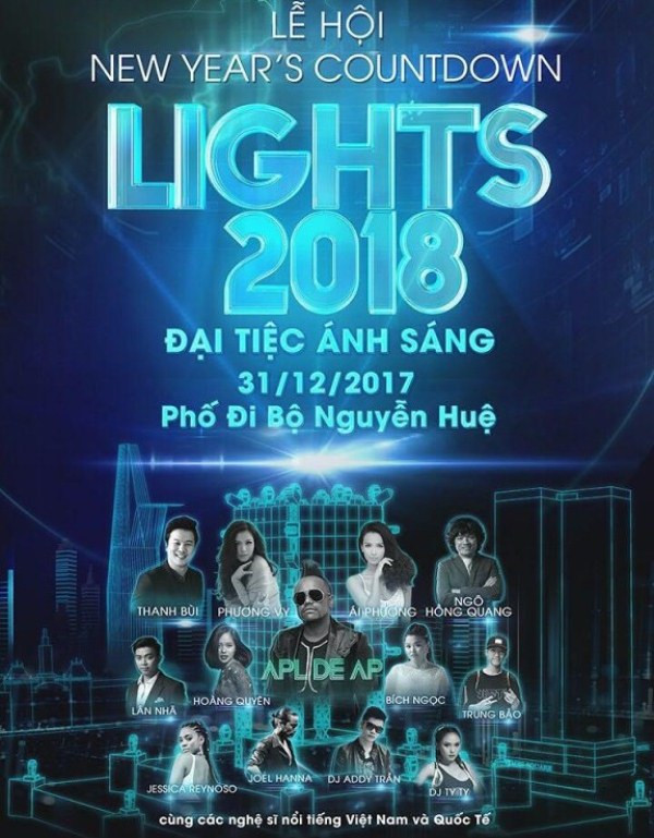 Nhiều sao hải ngoại tham gia Countdown chào năm mới 2018 tại TPHCM 