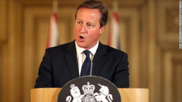Thủ tướng Anh David Cameron. (Ảnh: CNN)