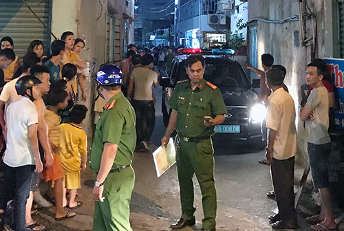 Hiện trường bị phong toả để điều tra