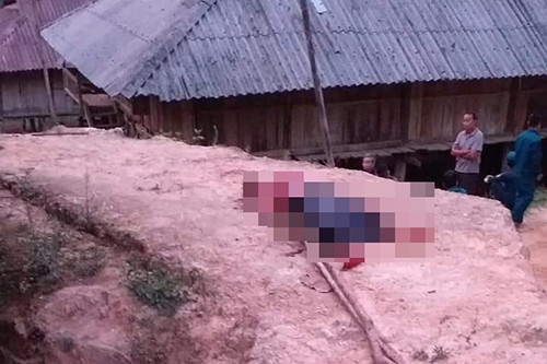 Hiện trường vụ án mạng. Ảnh: Điện Biên