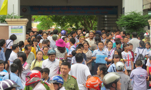 Học sinh thi vào lớp 6 trường THPT chuyên Trần Đại Nghĩa năm ngoái. Ảnh: N.D.