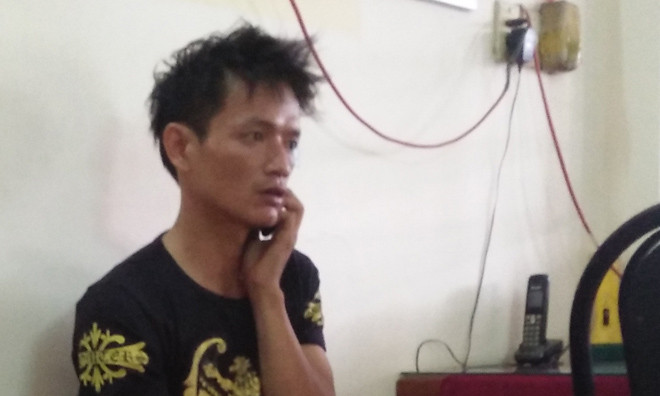 Tài xế La Ngọc Điền tại cơ quan công an.