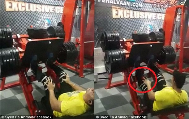 Thời điểm trước lúc người đàn ông bị gãy chân.