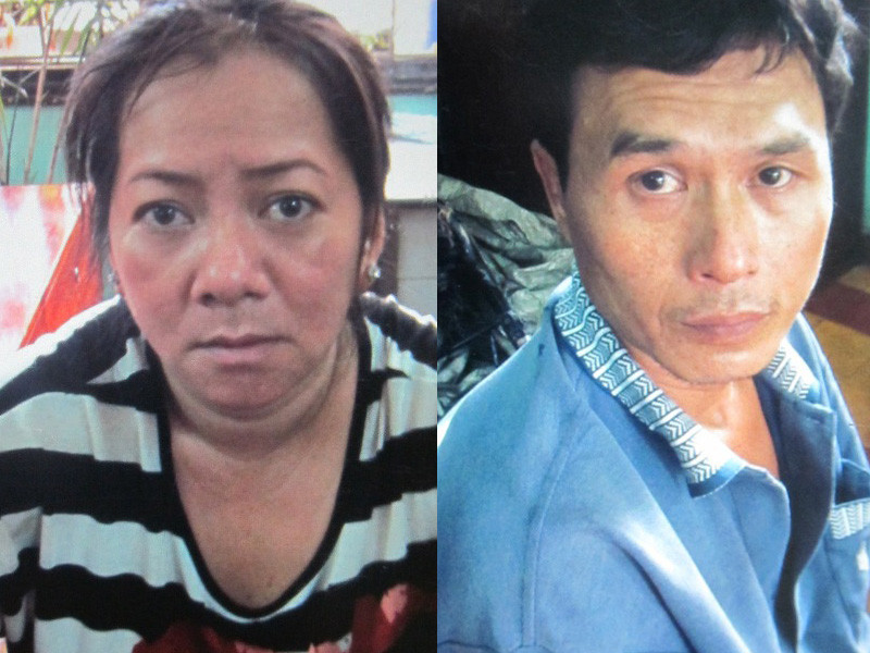 Vợ chồng Tuấn. Ảnh CA cung cấp.