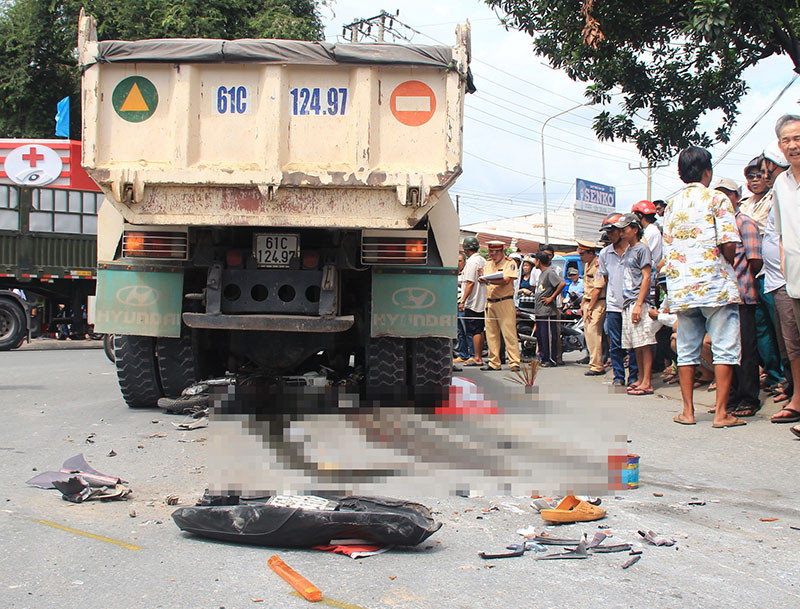 Hiện trường vụ tai nạn.