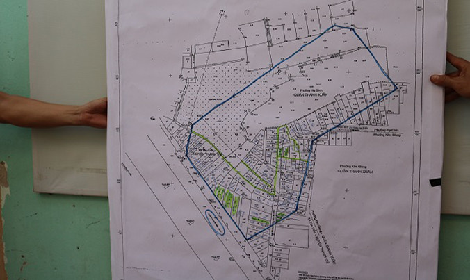 Sơ đồ quy hoạch đất để xây dựng dự án Trung tâm thương mại - Dịch vụ Tâm linh.