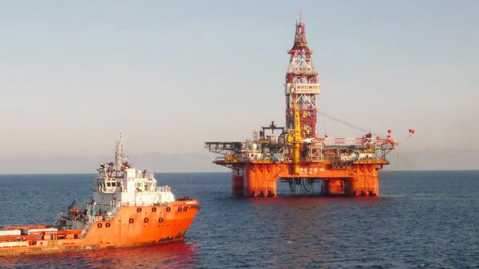 Giàn khoan Hải Dương 981 của Trung Quốc. Ảnh: CNA