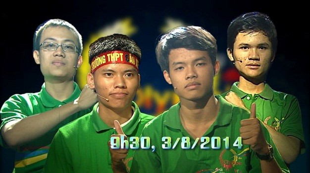 Bốn gương mặt xuất sắc lọt vào vòng chung kết Đường lên đỉnh Olympia năm thứ 14 (Ảnh: vtv.vn).