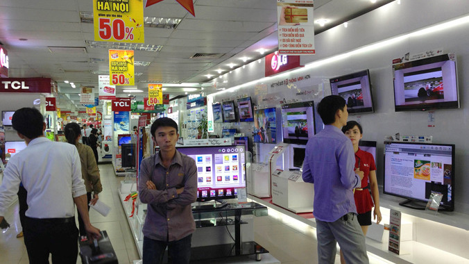Thị trường điện máy ngày càng phát triển. ảnh: Như ý
