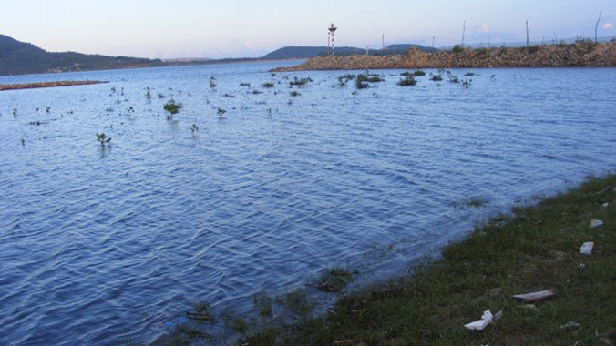 Hiện trường nơi hai cháu Thảo và Ngọc đuối nước thương tâm. 