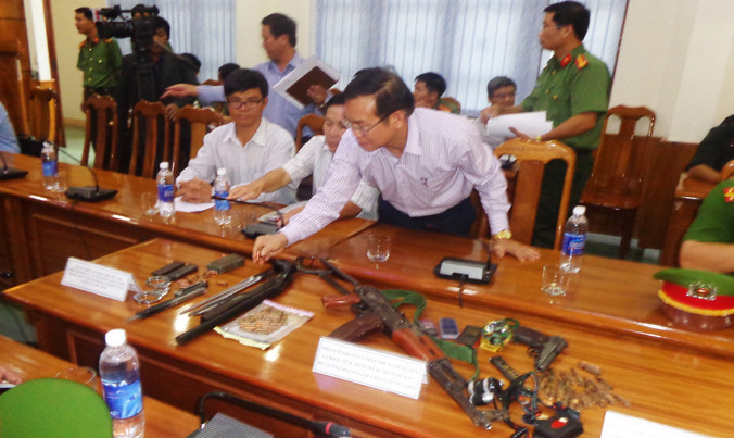 Buổi họp báo về đối tượng Trần Trung Hùng.