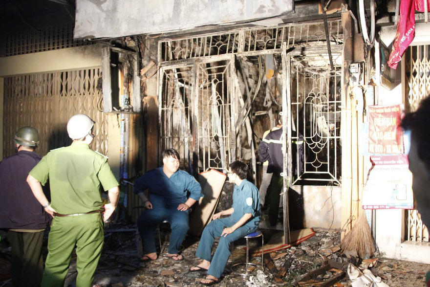 Hiện trường vụ cháy.