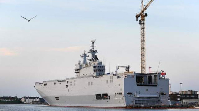Tàu chiến Mistral của Pháp. 
