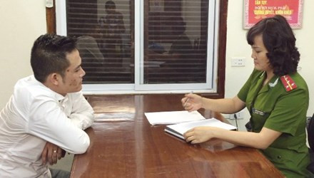 Nguyễn Văn Hoàng (tức Hoàng "mẫu", tại cơ quan điều tra.