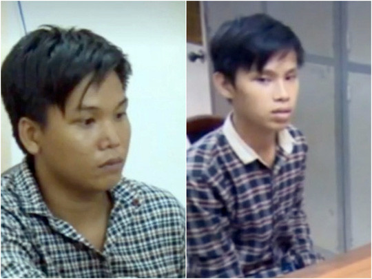 Từ trái qua: Nguyễn Thanh Tùng và Trương Tuấn Kiệt. Ảnh: Công an Trà Vinh