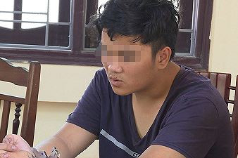 Kh tại cơ quan công an - Ảnh: Công an tỉnh Hưng Yên