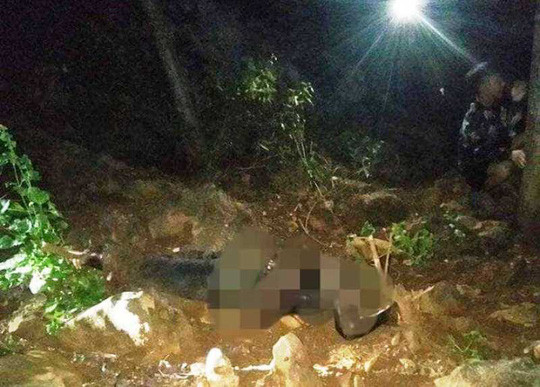 Hiện trường nơi phát hiện người đàn ông tử vong trong tư thế mất đầu