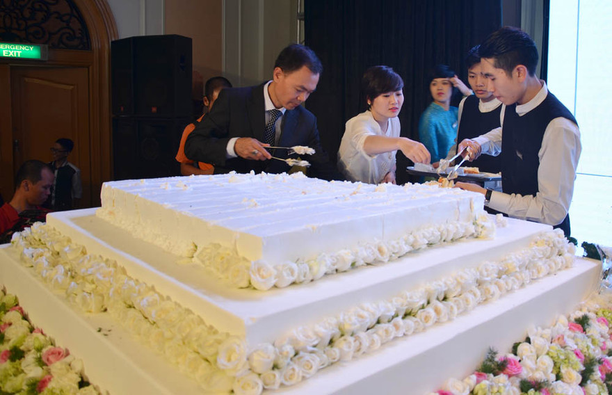 Sáng nay, Lễ khai mạc Triển lãm Cưới và Du lịch trăng mật HWP 2014 diễn ra tại Khách sạn Hanoi Daewoo.