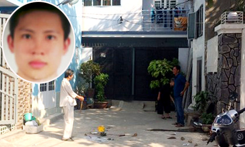 Nghi can Nguyễn Hoàng Minh. (Ảnh CA cung cấp) và hiện trường án mạng