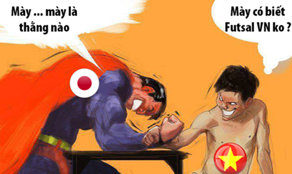 Fan chế ảnh so sánh thành tích của futsal và bóng đá nam VN