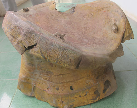 Chiếc trống đồng do gia đình ông Đỗ Văn Hiển đào được, hiện đã bàn giao cho Bảo tàng tỉnh Thanh Hóa quản lý. 