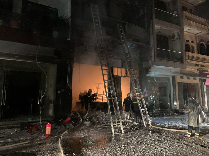 Hiện trường vụ cháy. Ảnh H.T