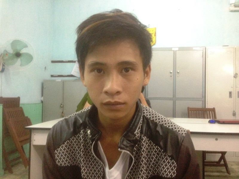 Nghi phạm Nguyễn Thanh Tý tại cơ quan điều tra. Ảnh CA cung cấp.