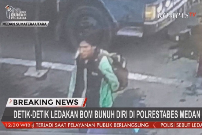 Hình ảnh nghi phạm do camera an ninh ghi lại. (Ảnh: CNA)