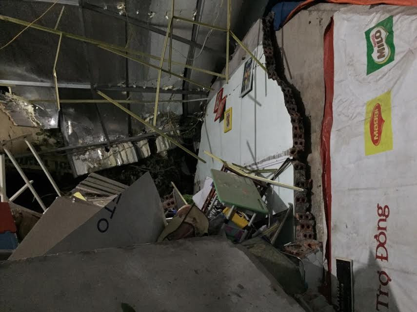 Hiện trường vụ tai nạn.