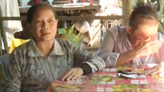 Gia đình em Hậu kể lại sự việc