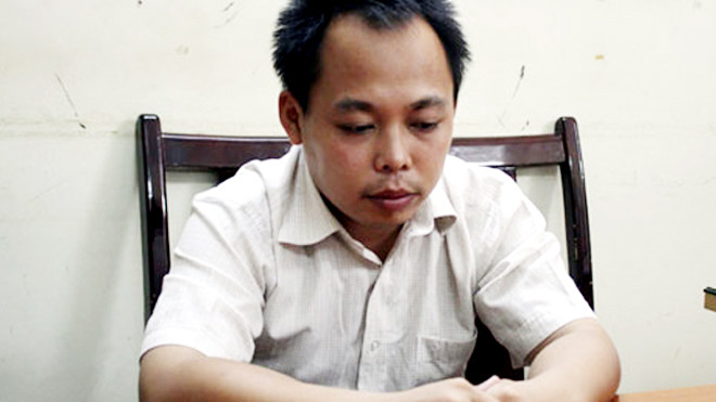 Đối tượng Bình tại cơ quan điều tra