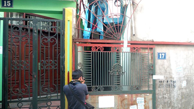 Dãy phòng trọ nơi xảy ra vụ việc