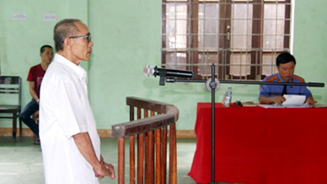 Bị cáo Phạm Văn Đậu tại phiên tòa