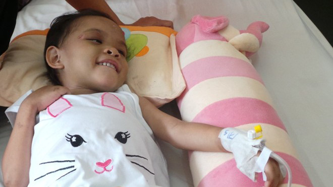 Sức khoẻ và tâm lý bé Ngân đã ổn định, thường vui cười với người xung quanh